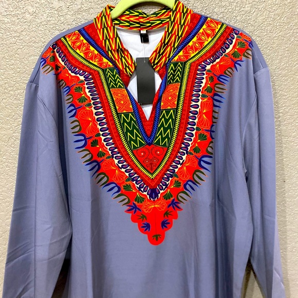 Womens plus size Dashiki boho chic Ethnic top New - Picture 3 of 5